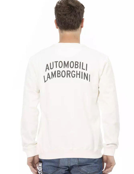 Automobili Lamborghini White Cotton Sweater