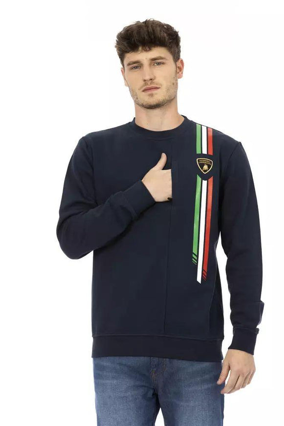 Automobili Lamborghini Blue Cotton Sweater - Ellie Belle