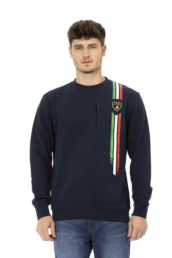 Automobili Lamborghini Blue Cotton Sweater - Ellie Belle