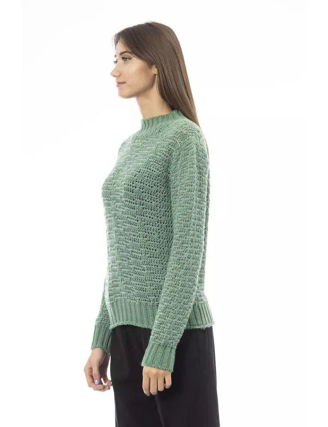 Alpha Studio Green Wool Sweater - Ellie Belle