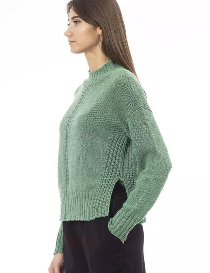 Alpha Studio Green Wool Sweater - Ellie Belle