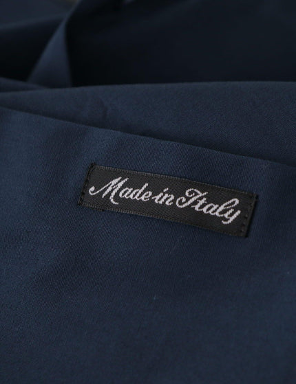 Roberto Cavalli Navy Blue Cotton Dress Formal Shirt - Ellie Belle