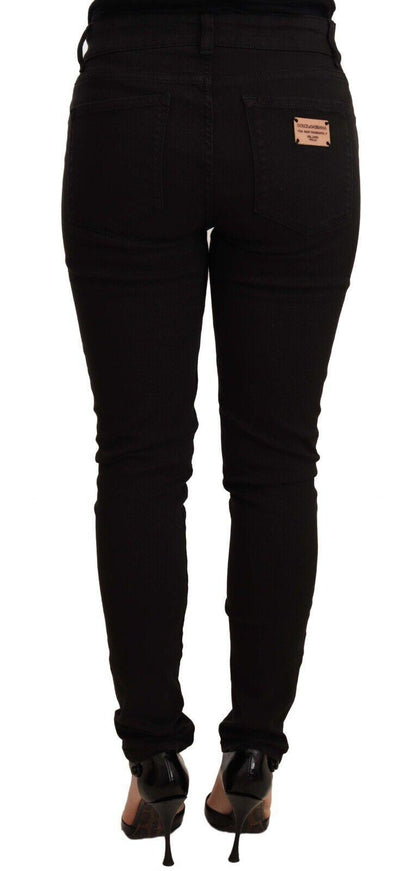 Dolce & Gabbana Black Slim Fit Denim Cotton Stretch Jeans - Ellie Belle