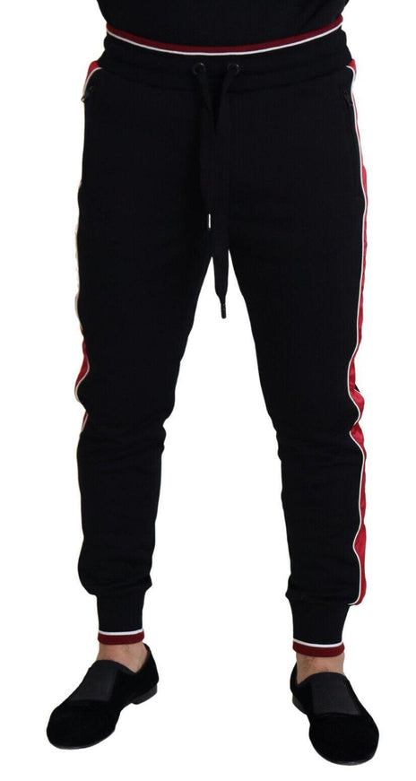 Dolce & Gabbana Black Cotton Logo Sweatpants Jogging Pants - Ellie Belle