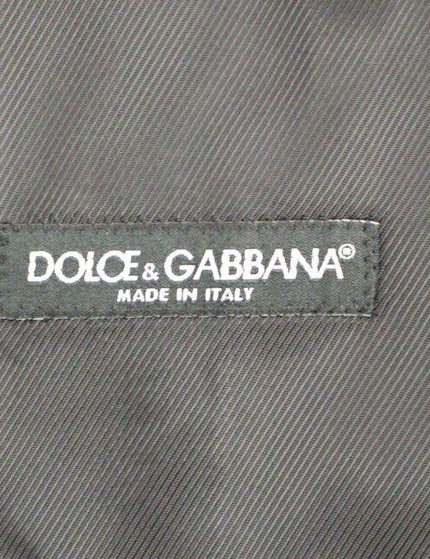 Dolce & Gabbana Black Striped Wool Single Breasted Vest - Ellie Belle