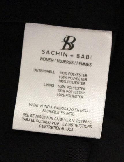 Sachin & Babi Black Silk Floral Pattern Shift Coctail Dress - Ellie Belle