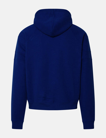 Saint Laurent Electric Blue Cotton Hoodie Sweatshirt - Ellie Belle