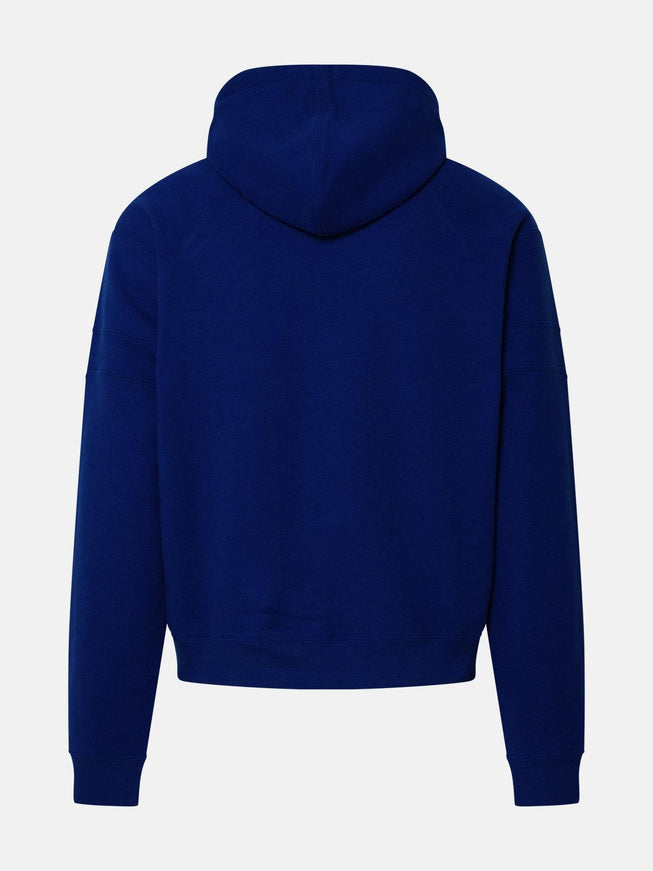 Saint Laurent Electric Blue Cotton Hoodie Sweatshirt - Ellie Belle