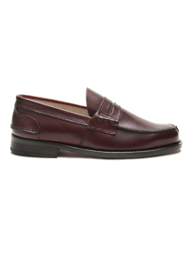 Saxone of Scotland Brown Calf Leather Mens Loafers Shoes - Ellie Belle