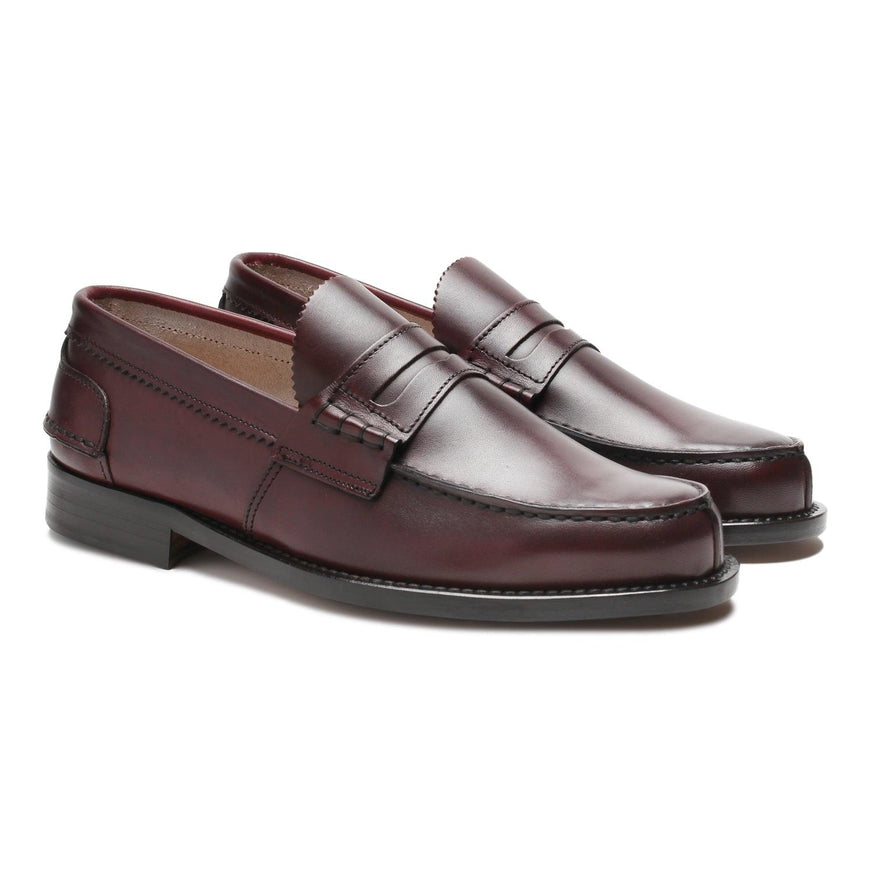 Saxone of Scotland Brown Calf Leather Mens Loafers Shoes - Ellie Belle