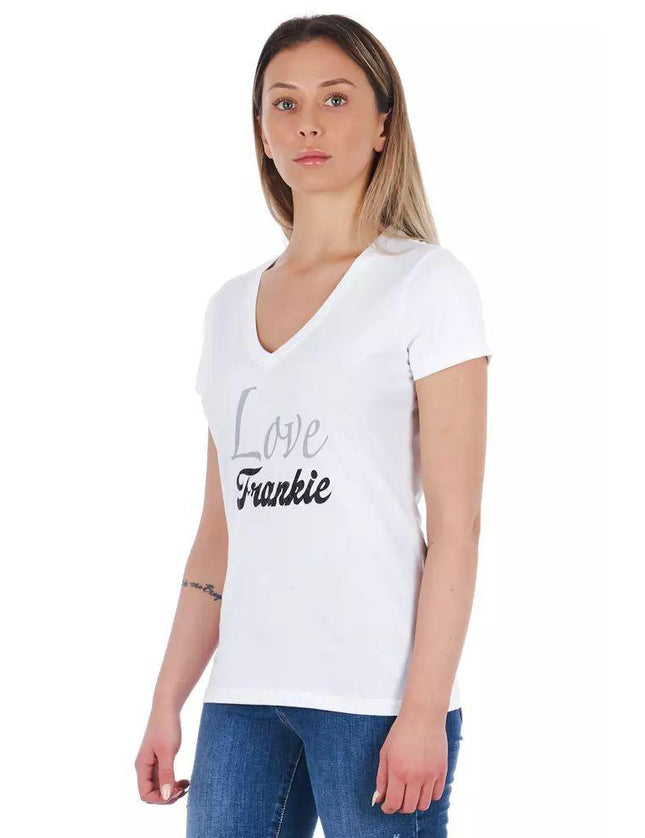 Frankie Morello White Cotton Tops & T-Shirt - Ellie Belle
