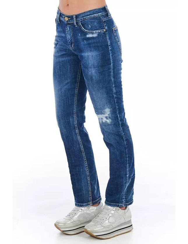 Frankie Morello Blue Cotton Jeans & Pant - Ellie Belle