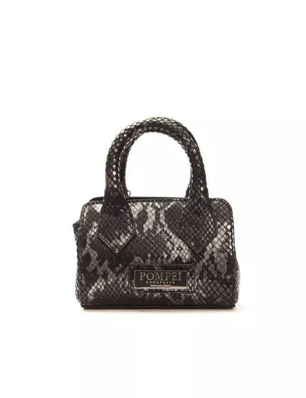 Pompei Donatella Gray Leather Handbag - Ellie Belle