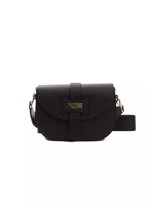 Pompei Donatella Black Leather Crossbody Bag - Ellie Belle