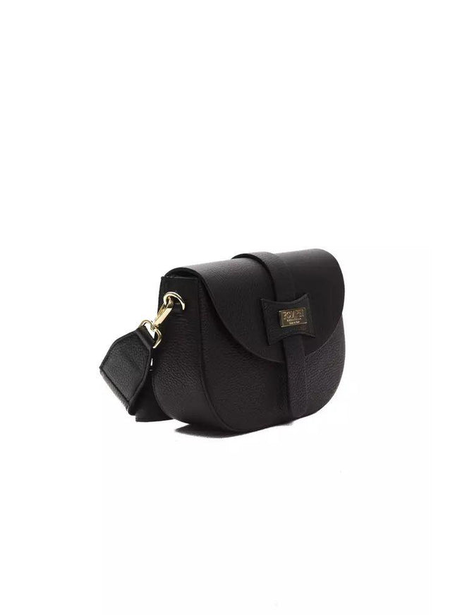 Pompei Donatella Black Leather Crossbody Bag - Ellie Belle