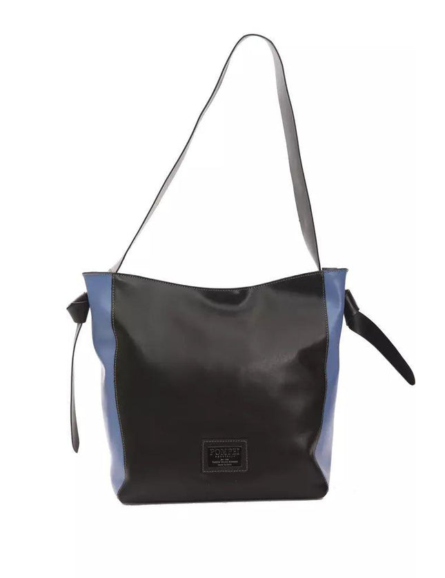 Pompei Donatella Black Leather Shoulder Bag - Ellie Belle