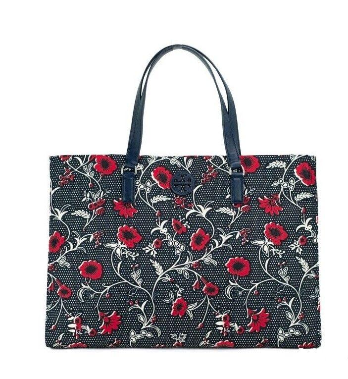 Tory Burch Medium Nylon Retro Batik Print Shoulder Tote Handbag - Ellie Belle