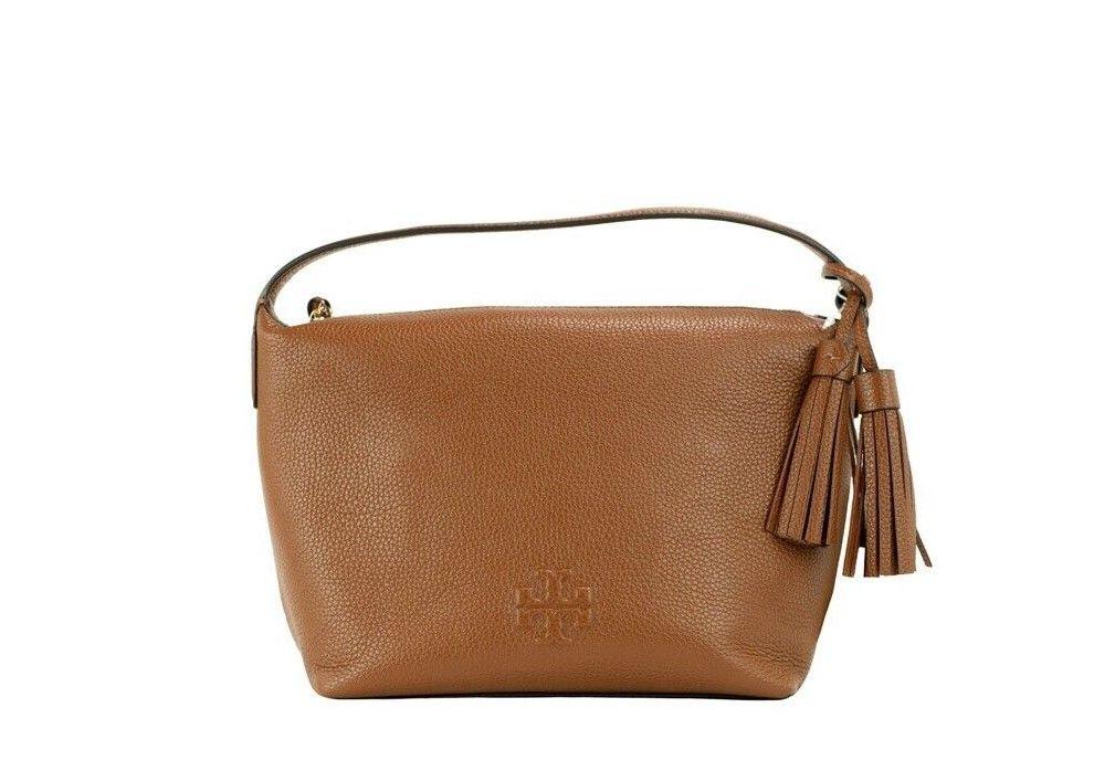 Tory Burch Thea Small Moose Pebbled Leather Slouchy Shoulder Handbag - Ellie Belle