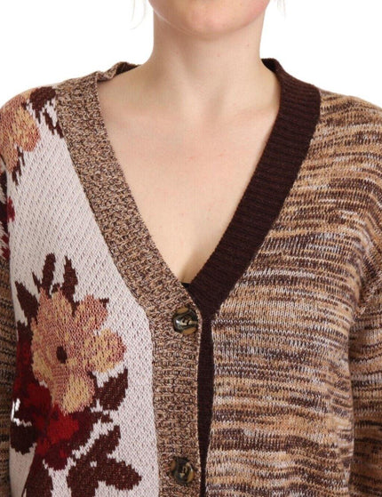 Twinset Multicolor Long Sleeves Cardigan Knit Sweater - Ellie Belle