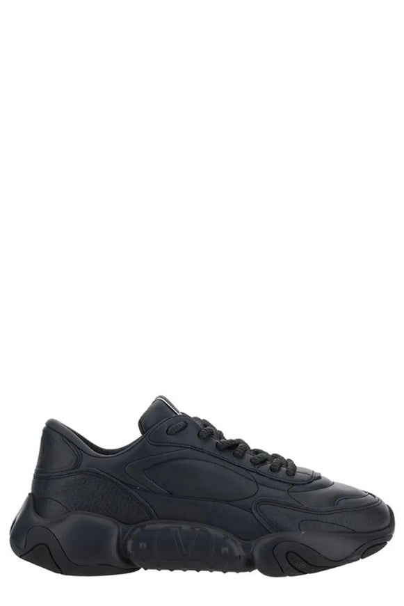 Valentino Black Calf Leather Garavani Sneakers - Ellie Belle