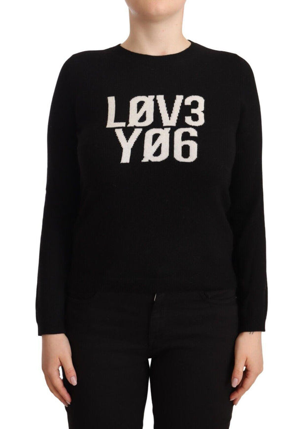 Valentino Black Long Sleeve Round Neck Pullover Sweater - Ellie Belle