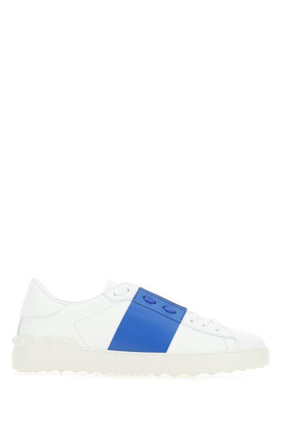 Valentino White Calf Leather Open Sneakers - Ellie Belle