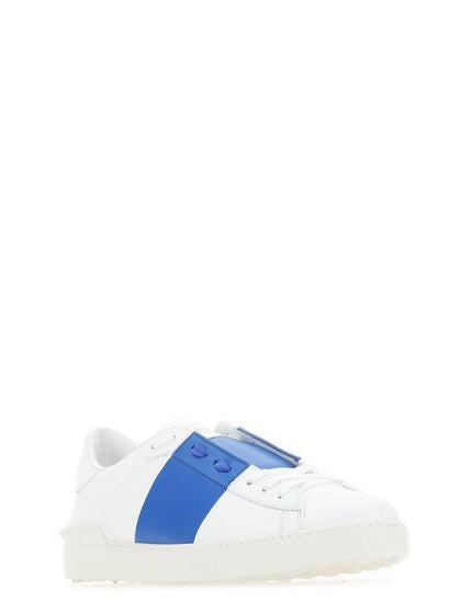 Valentino White Calf Leather Open Sneakers - Ellie Belle