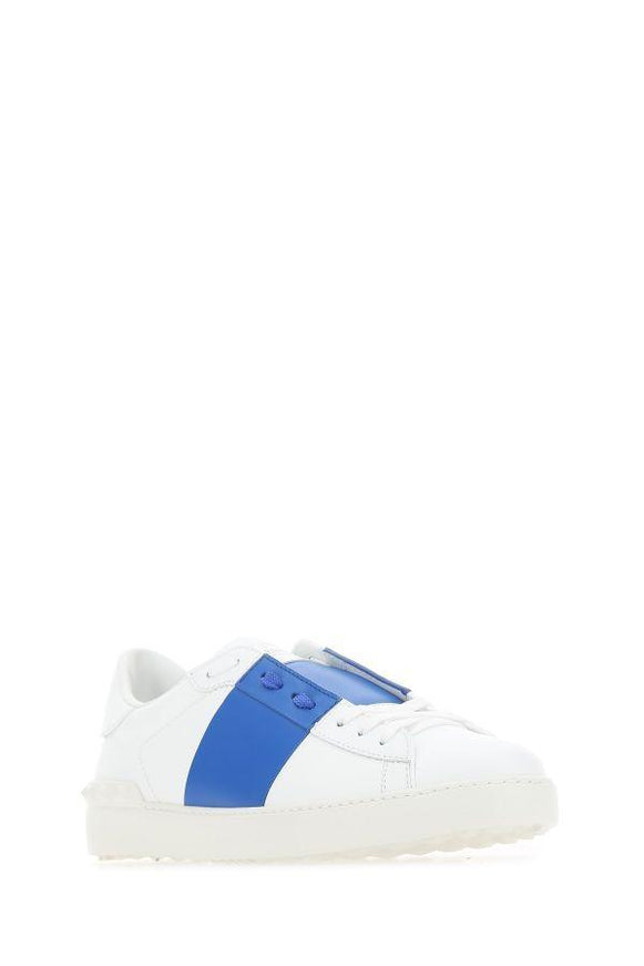 Valentino White Calf Leather Open Sneakers - Ellie Belle