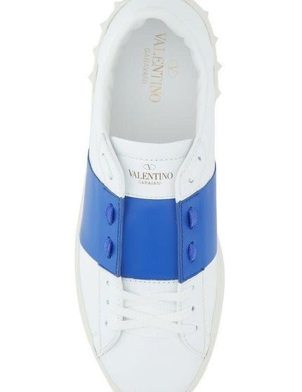 Valentino White Calf Leather Open Sneakers - Ellie Belle