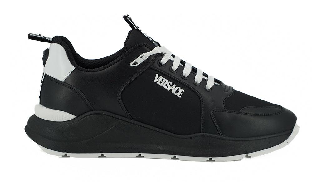 Versace Black Calf Leather Sneakers - Ellie Belle