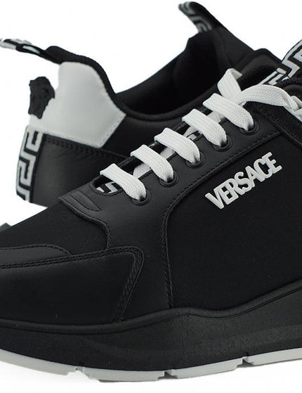 Versace Black Calf Leather Sneakers - Ellie Belle