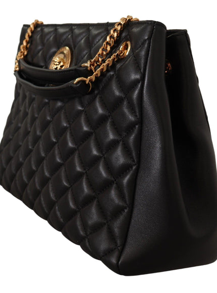 Versace Black Nappa Leather Medusa Large Tote Bag - Ellie Belle