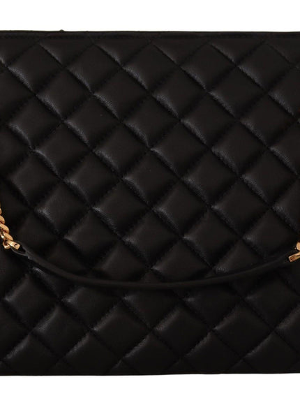 Versace Black Nappa Leather Medusa Large Tote Bag - Ellie Belle
