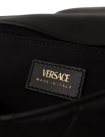 Versace Black Nappa Leather Medusa Shoulder Bag - Ellie Belle