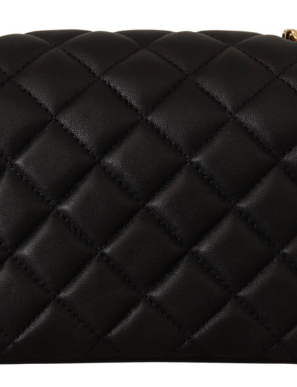 Versace Black Nappa Leather Medusa Small Shoulder Bag - Ellie Belle