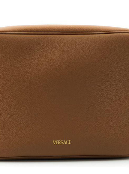 Versace Brown Calf Leather Camera Shoulder Bag - Ellie Belle