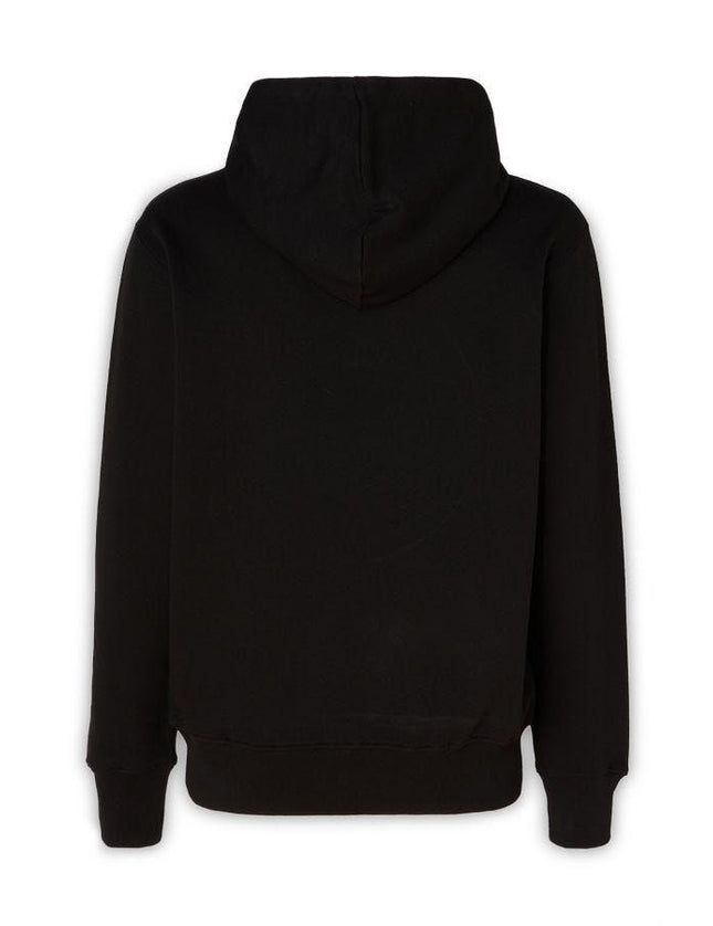 Versace Jeans Black Cotton Logo Details Hooded Sweatshirt - Ellie Belle