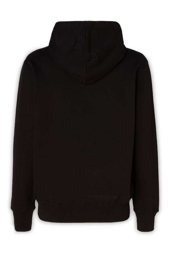 Versace Jeans Black Cotton Logo Details Hooded Sweatshirt - Ellie Belle