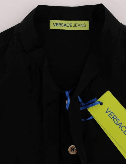 Versace Jeans Black Sleeveless Viscose Blouse Top - Ellie Belle