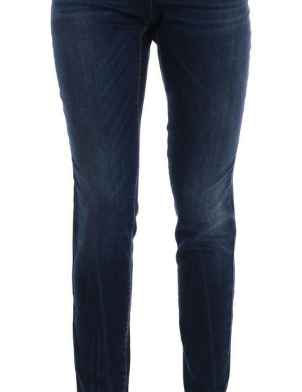 Versace Jeans Blue Wash Cotton Stretch Slim Denim Jeans Pant - Ellie Belle