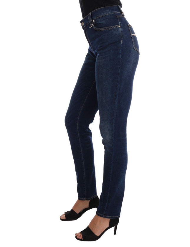 Versace Jeans Blue Wash Cotton Stretch Slim Denim Jeans Pant - Ellie Belle