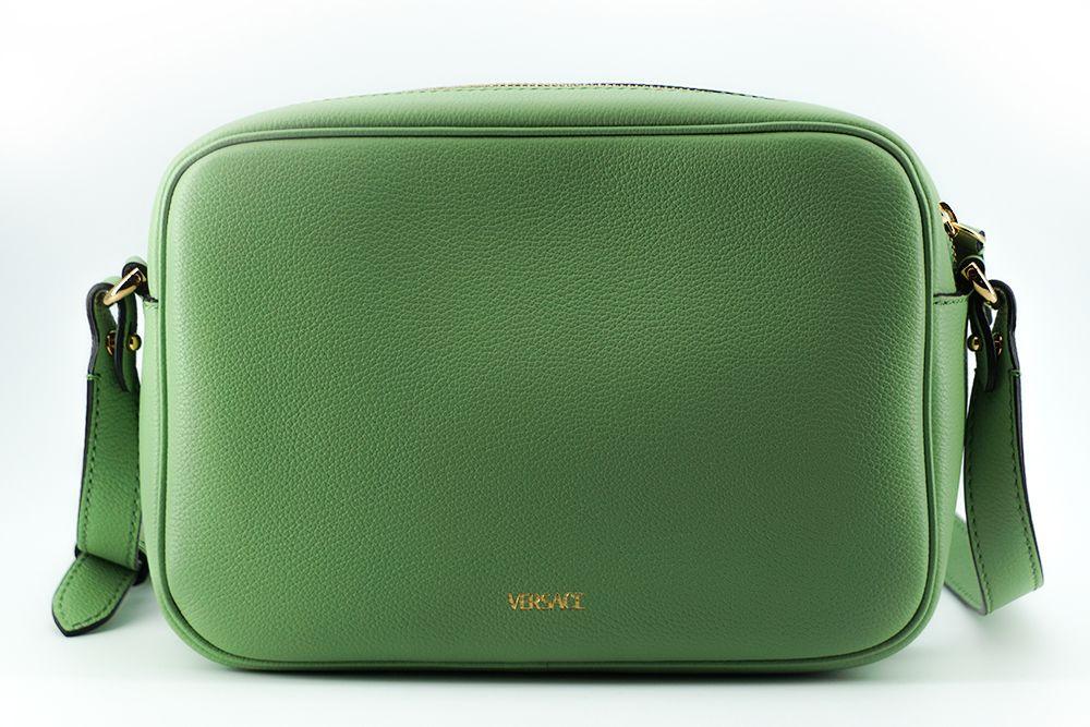 Versace Mint Green Calf Leather Camera Shoulder Bag - Ellie Belle