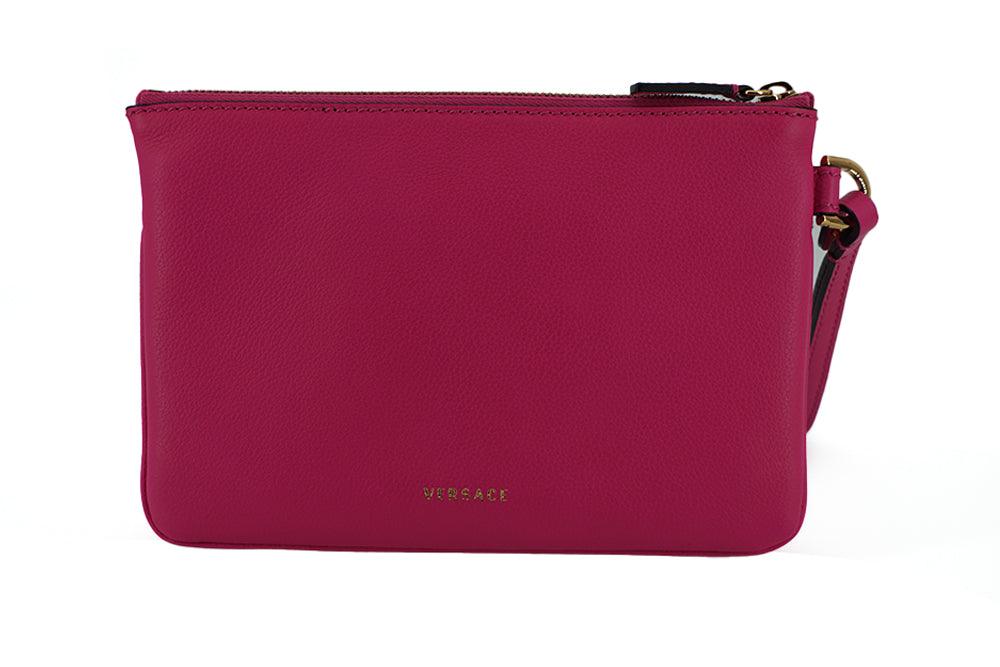 Versace Pink Calf Leather Pouch Bag - Ellie Belle