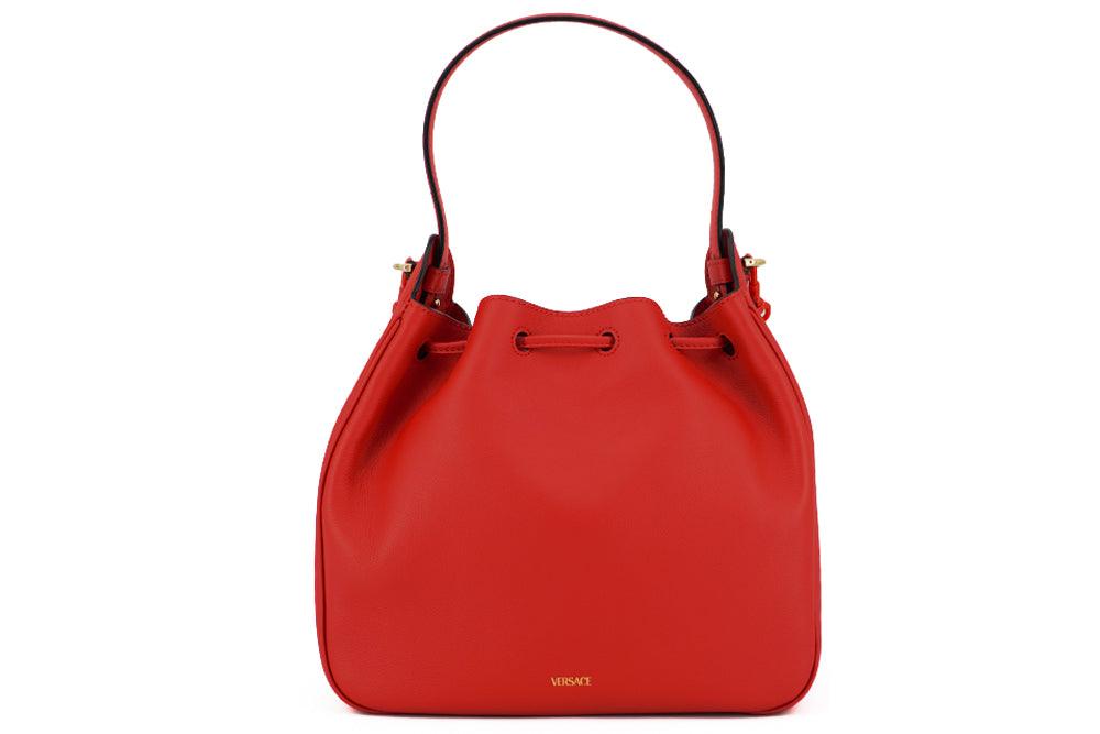 Versace Red Calf leather Hobo Shoulder and Handbag - Ellie Belle