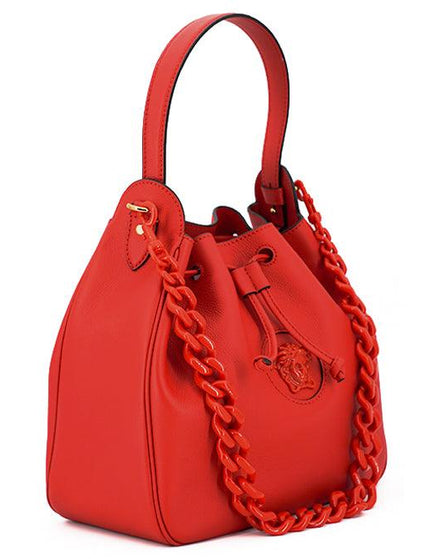 Versace Red Calf leather Hobo Shoulder and Handbag - Ellie Belle