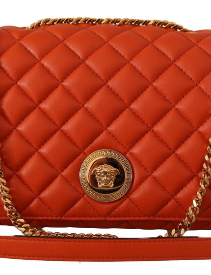 Versace Red Nappa Leather Medusa Shoulder Bag - Ellie Belle
