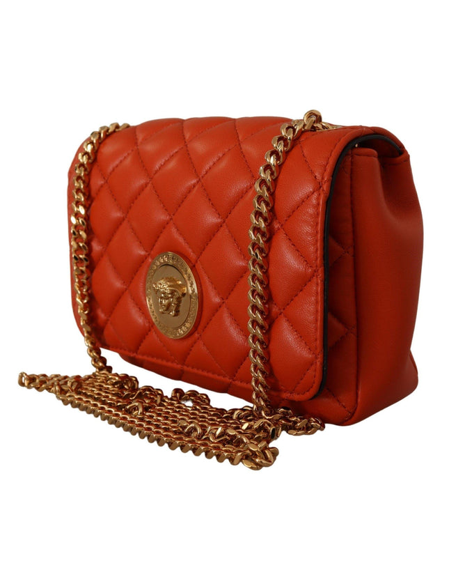 Versace Red Nappa Leather Medusa Small Crossbody Bag - Ellie Belle