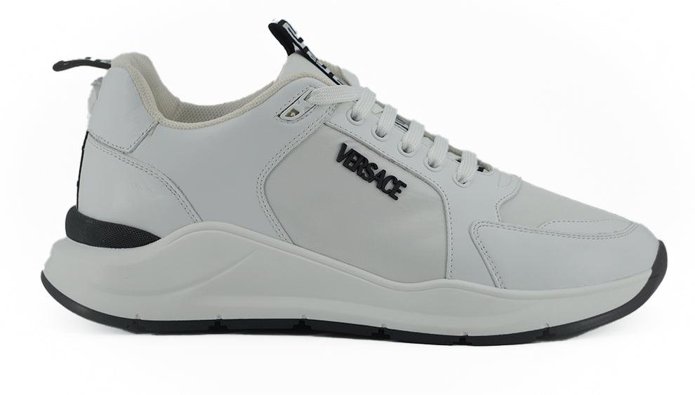 Versace White Calf Leather Sneakers - Ellie Belle