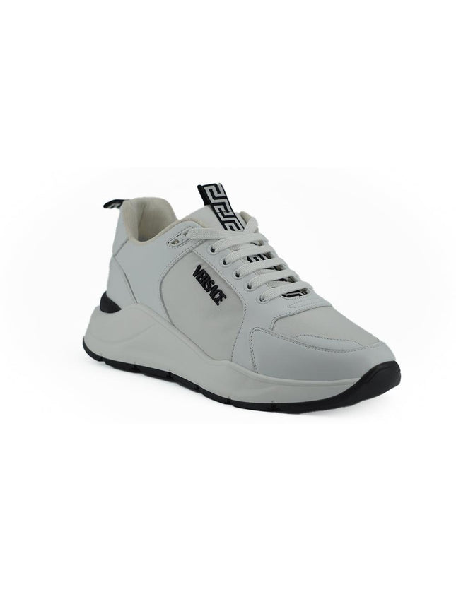 Versace White Calf Leather Sneakers - Ellie Belle