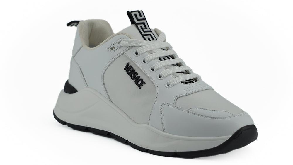 Versace White Calf Leather Sneakers - Ellie Belle